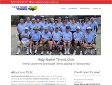 Tablet Screenshot of holynametennisclub.com